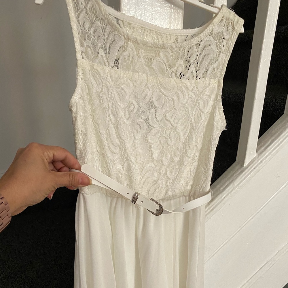 Big girl lace dress with lining